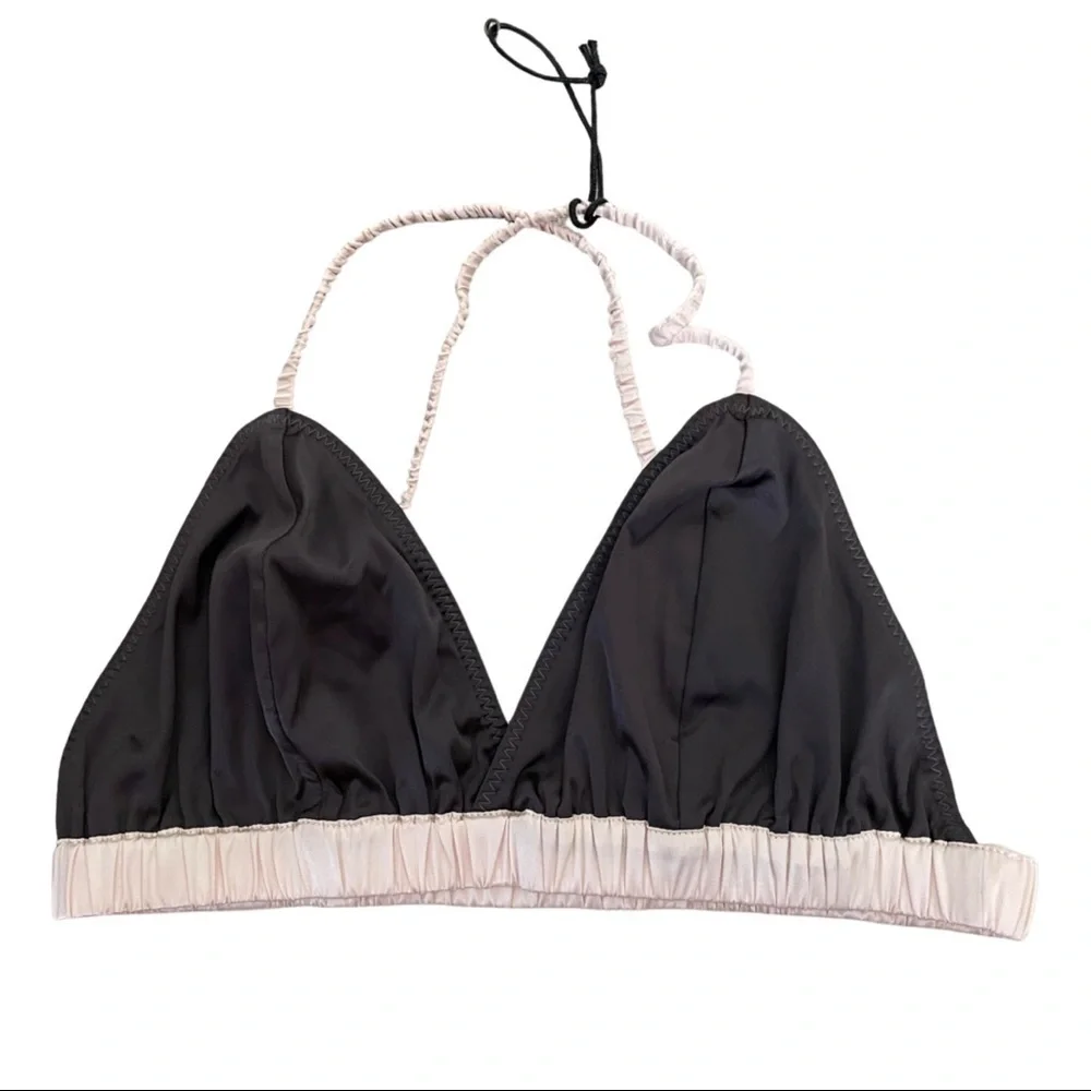 NEW Chaser Pink / Brown Silk Bralette Sz. M